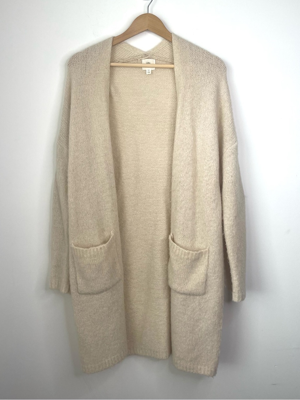 Luna Ivy Cream Open-Front Cardigan size s/m